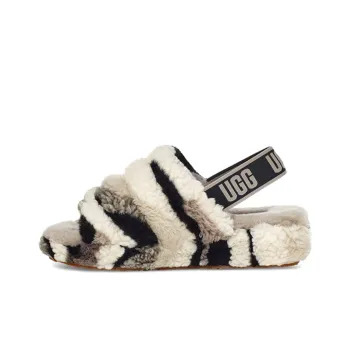 UGG FLUFF YEAH Stylish Sandals Women's Black Gray