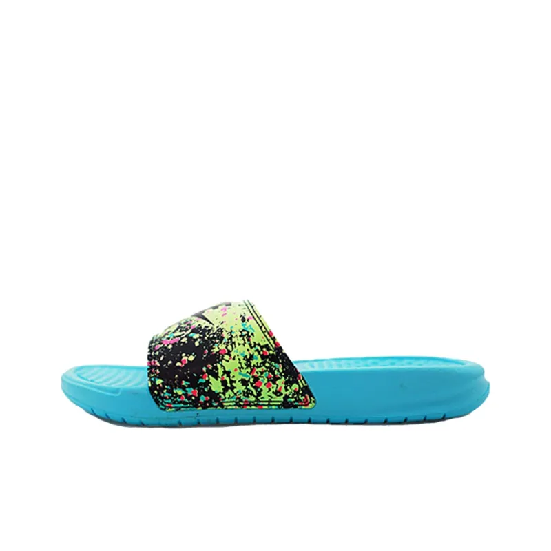Nike Benassi Jdi Print Slide Green/Pink/Blue Women's-0