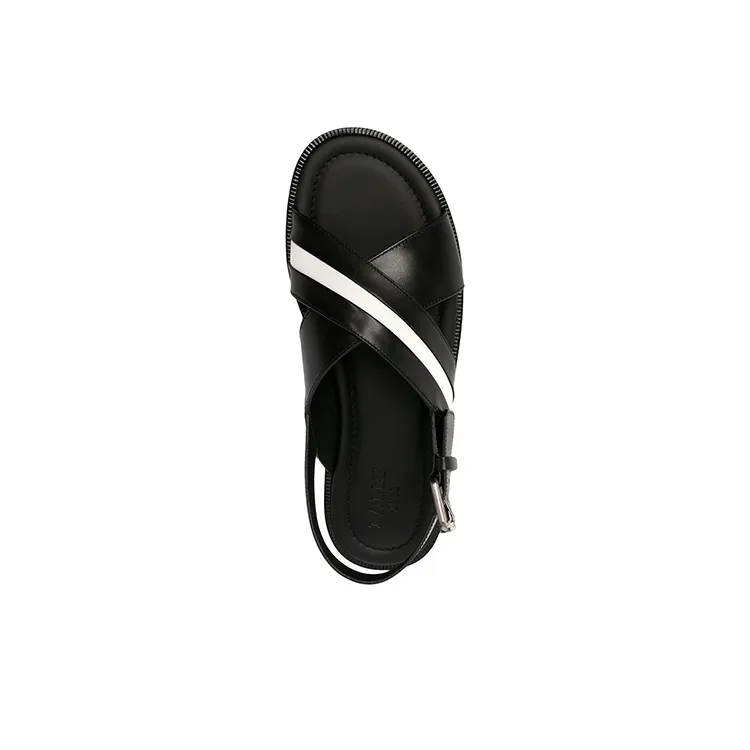 BALLY Jamilo Crossover-straps Leather Sandals-4