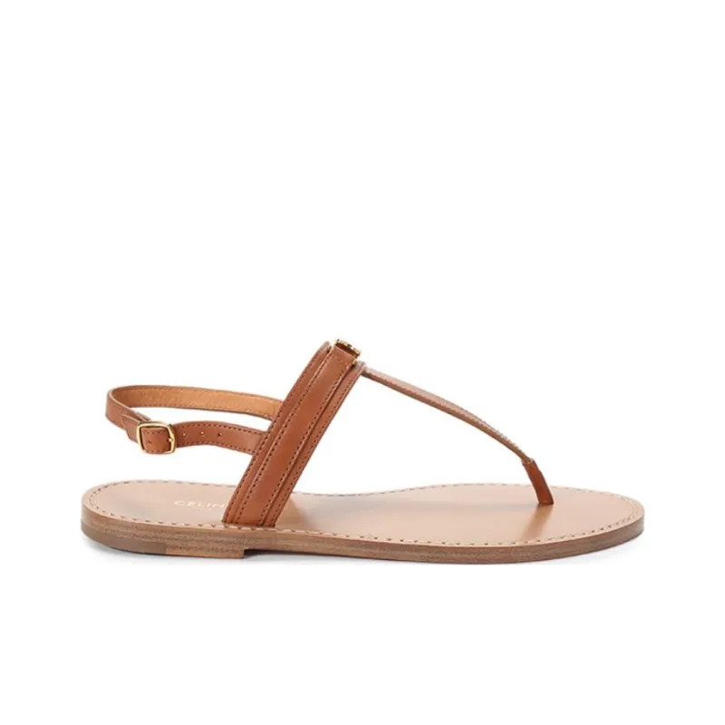 CELINE One Strap Sandals Women's Tawny-1