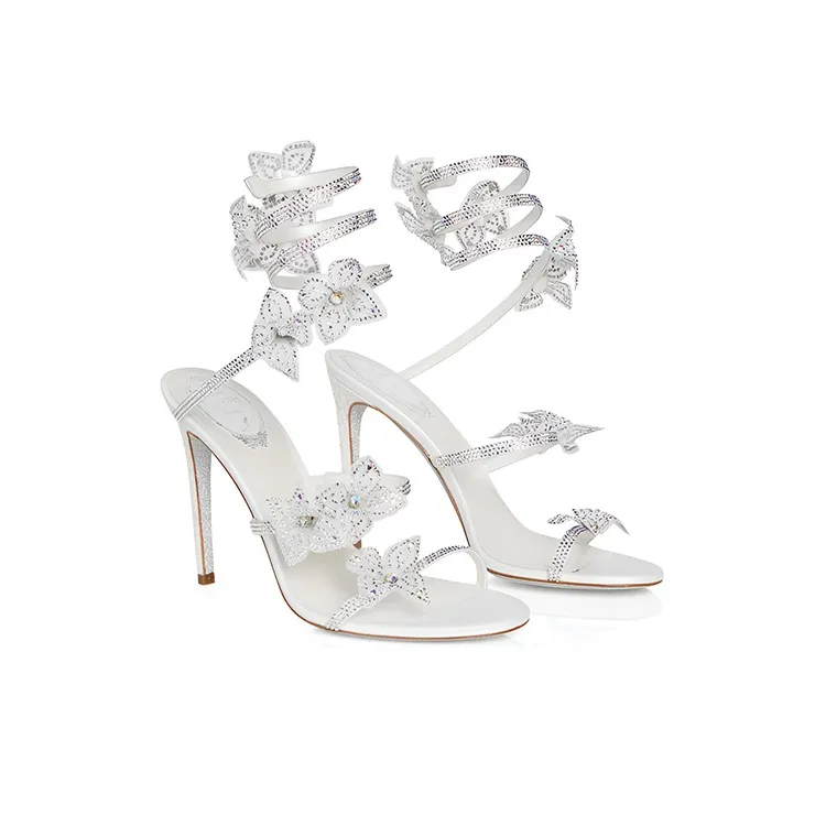 RENE CAOVILLA One Strap Sandals Women's White-2