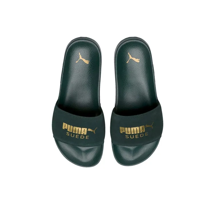 PUMA Leadcat Suede Green Unisex Slippers-2