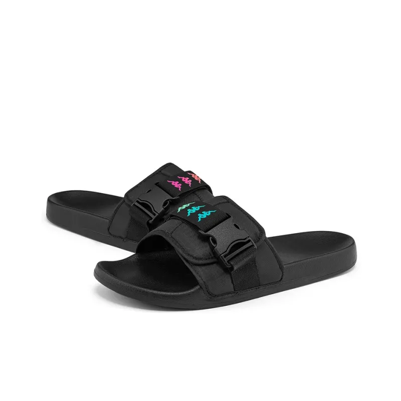 Kappa Slide Slippers Unisex Black-3