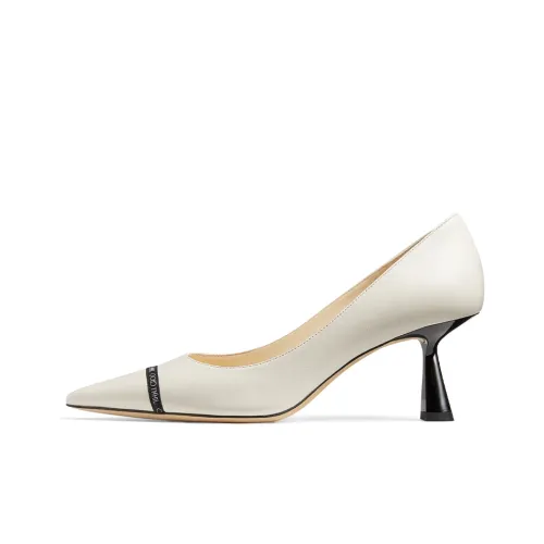 Jimmy Choo Rene High Heels Women's Off White Black