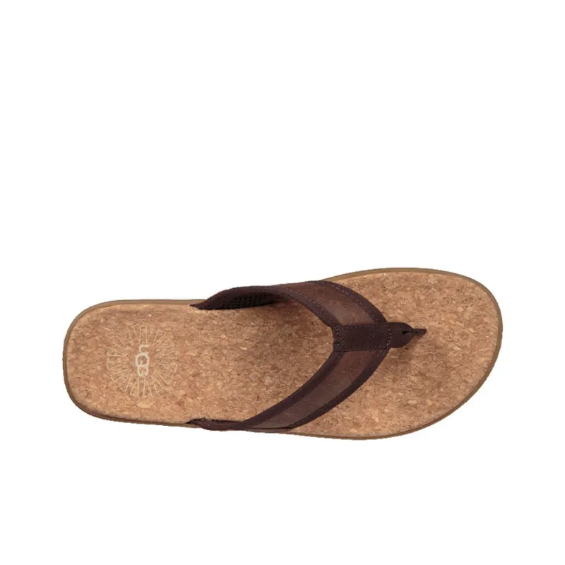 UGG Seaside Flip Minimalistic Cozy Flat Heel Sandals Brown-3