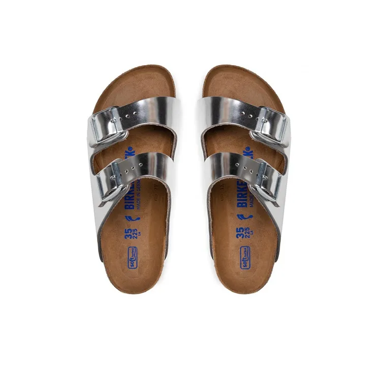 Birkenstock Metallic Buckled Sliders Women's-3