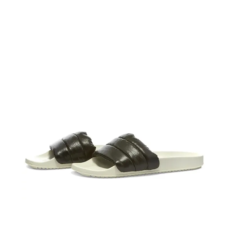 RICK OWENS/RO Rubber Sole Slide Slippers Men's Black White-2