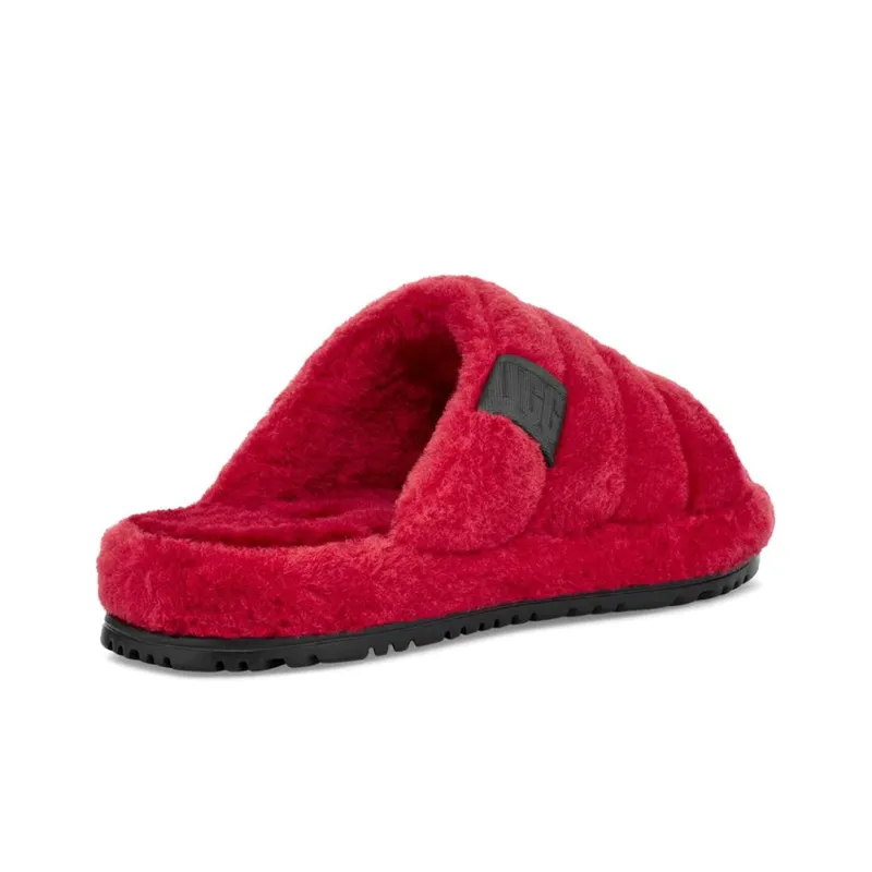 UGG Fluff You Slide Samba Red-4