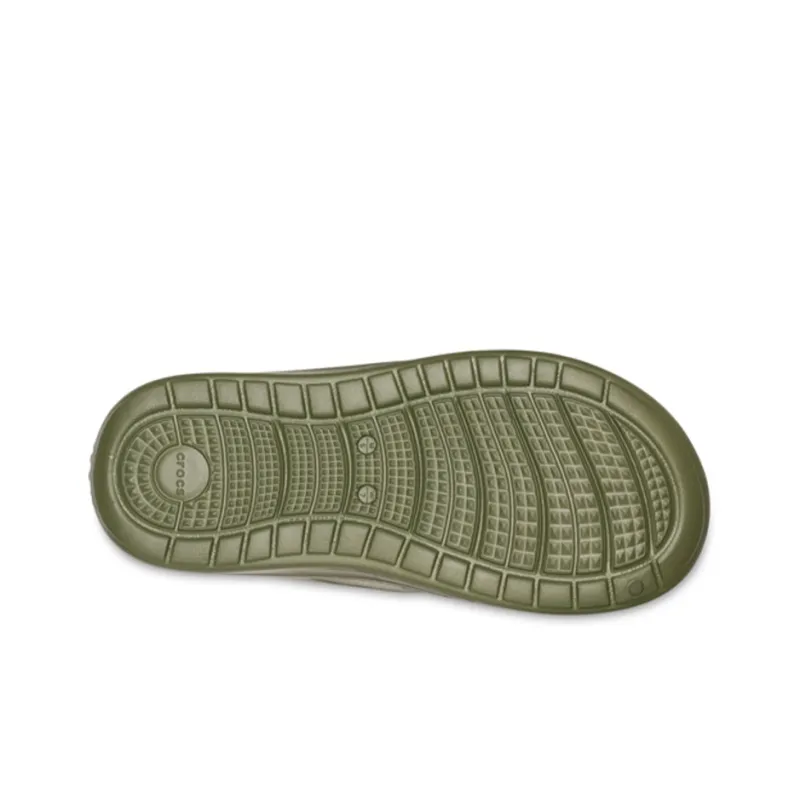 Crocs Antibacterial Quiet Quick Dry Flip Flops Unisex Army Green-6