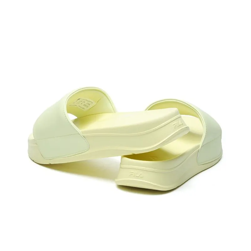 FILA FUSION Slide Slippers Women's Yellow Cream-4