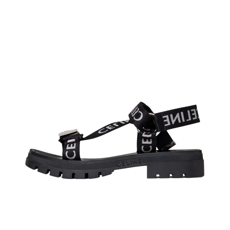 【関税&送料込】Celine Strappy Sandals Authentic Celine Black Leo Strappy Sandals Shoes with