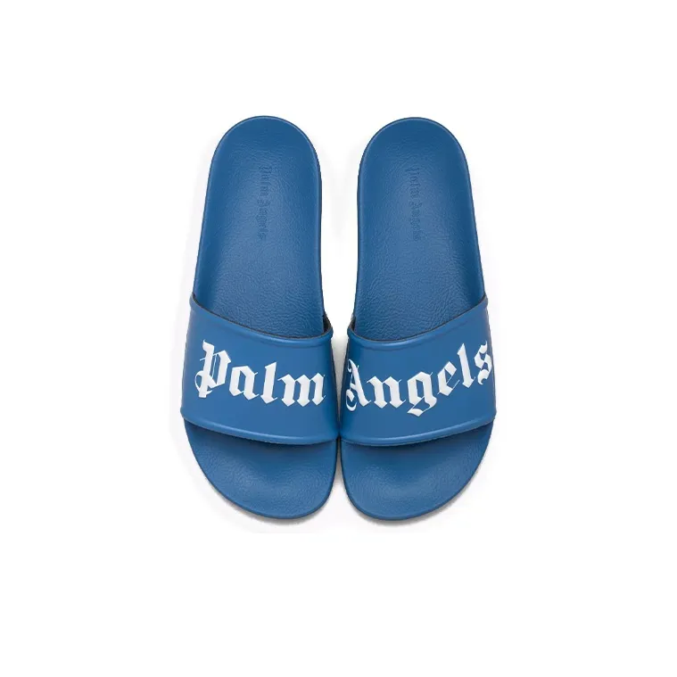 PALM ANGELS Pool Slides Sky Blue White-4