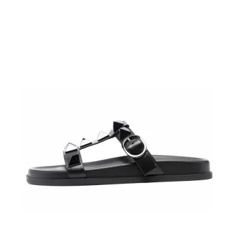 Valentino Rubber Sole Slip Resistant Slide Slippers Women's Black