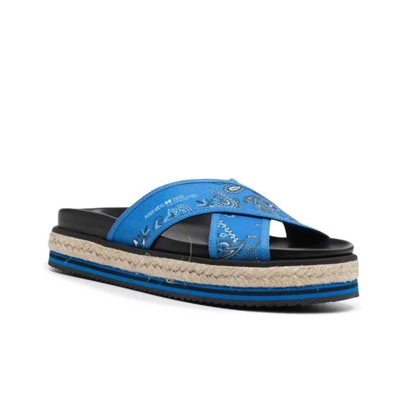 KENZO Bandana-print Platform Sandals-2