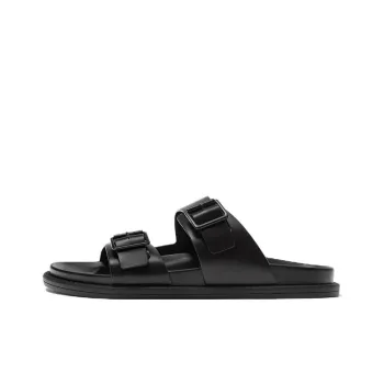 ZARA Rubber Sole Quiet Slide Slippers Men's Black