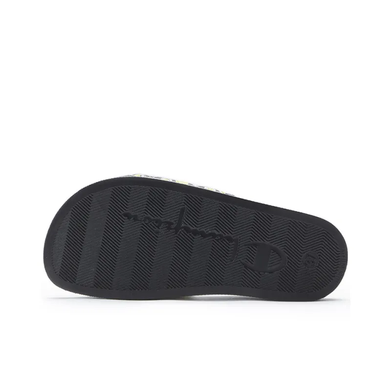 Smiley X Champion Slide Slippers Unisex Black-3