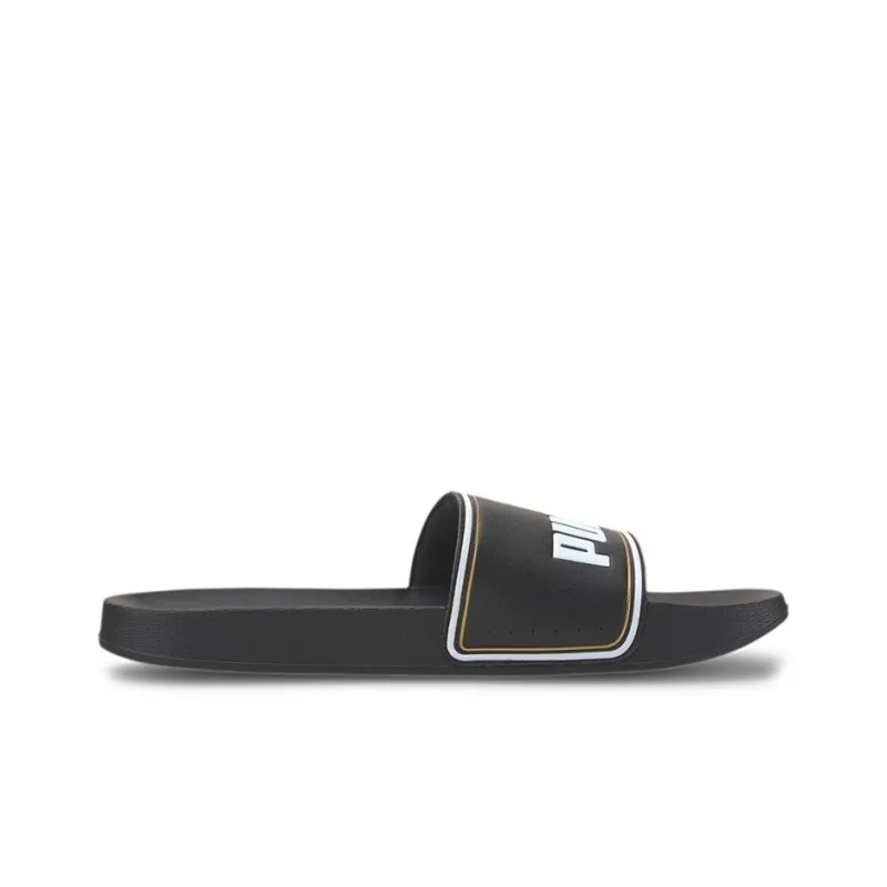 PUMA Leadcat Ftr Slide Black Team Gold White-1