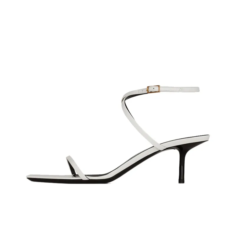 SAINT LAURENT NUIT Strap Sandals Women's White-0