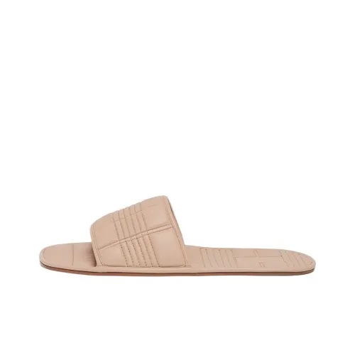 Burberry Slide Slippers Women's Soft Yellow Brown