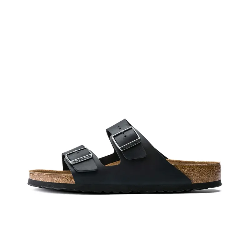 Birkenstock Arizona Oiled Nubuck Leather Narrow Fit Sandals 'Black'-0