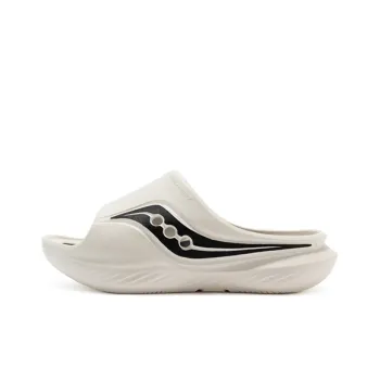Saucony Cradle EVA Rubber Sole Slip Resistant Abrasion Resistant Casual Slippers Unisex Black White