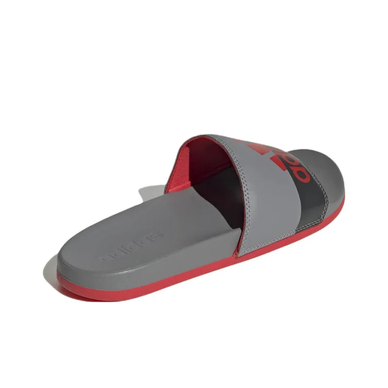 Adilette Adidas Comfort Slide 'Vivid Red Grey'-3