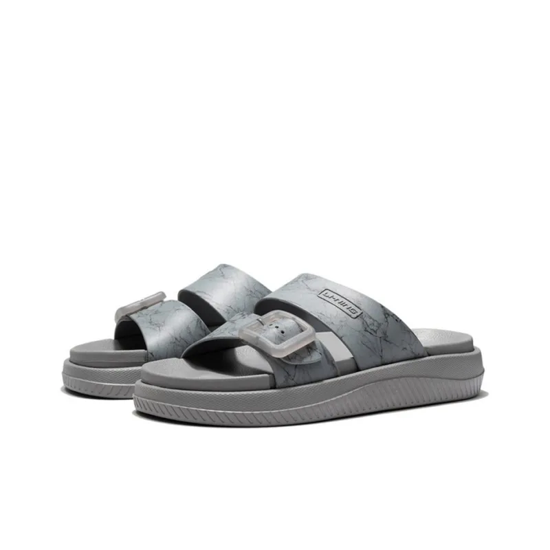 LiNing Rubber Sole EVA Slide Slippers Men's Stone Gray-2