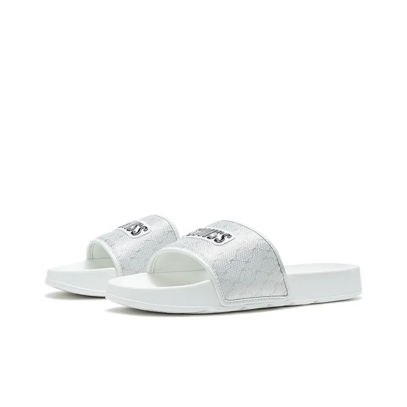 KSWISS Santa Monica Sports Slippers Men's White Silver-2