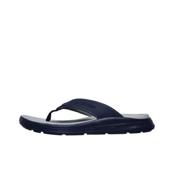Skechers Relaxed Fit Rubber Sole Slip-Resistant Slide Slippers Men's Blue Gray