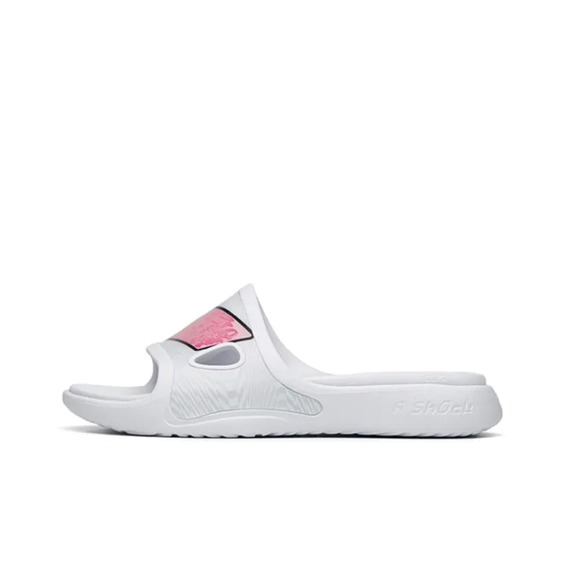 Anta Basketball Collection Rubber Sole Slide Slippers Men's White Red Yellow-0