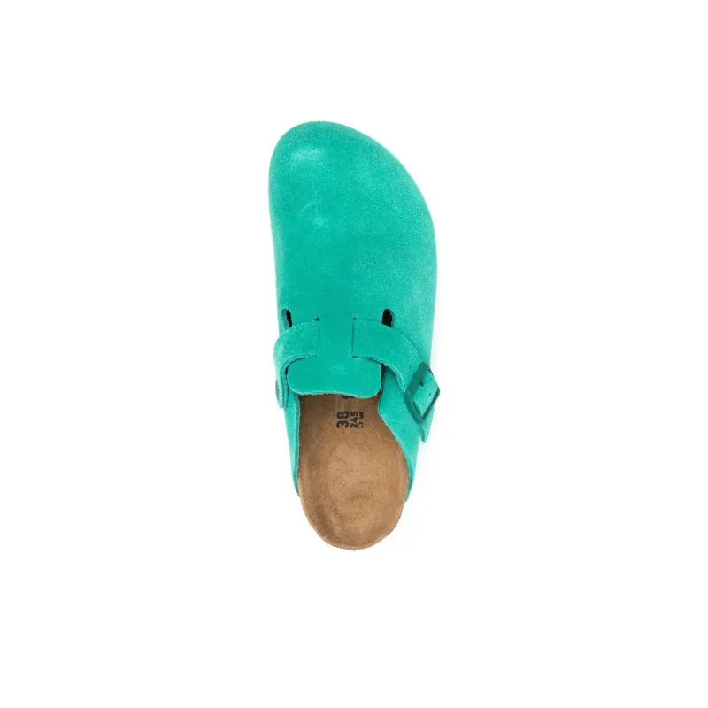 Birkenstock Boston Suede Leather Narrow Fit 'Digital Green' Women's-3