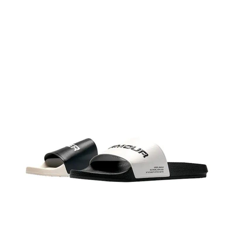 Under Armour Core Remix Slides 'White Black'-2