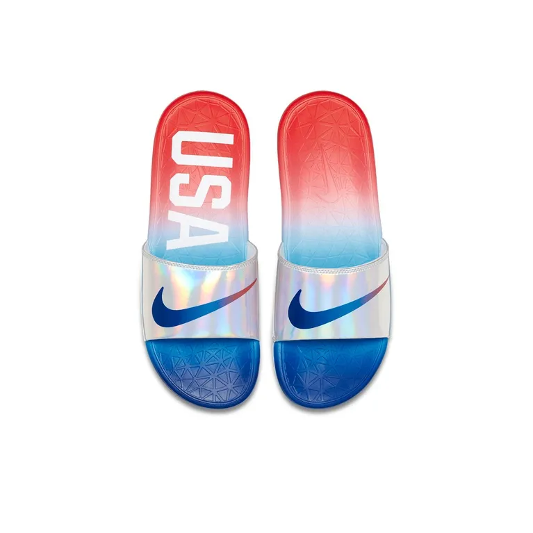 Nike New Style Nike Benassi Solarsoft Rio Olympics Blue/red-2