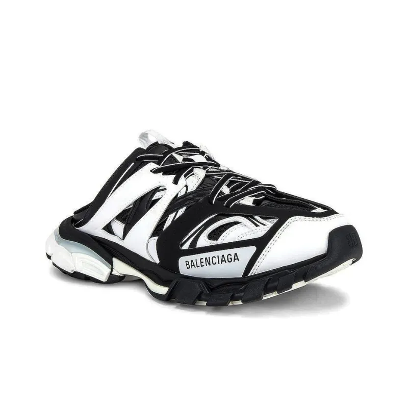 Balenciaga Track Mule Black White-2