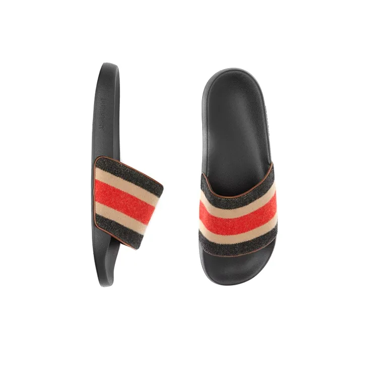 Burberry Rubber Sole Quick Dry Slide Slippers Men's Light Camel-2