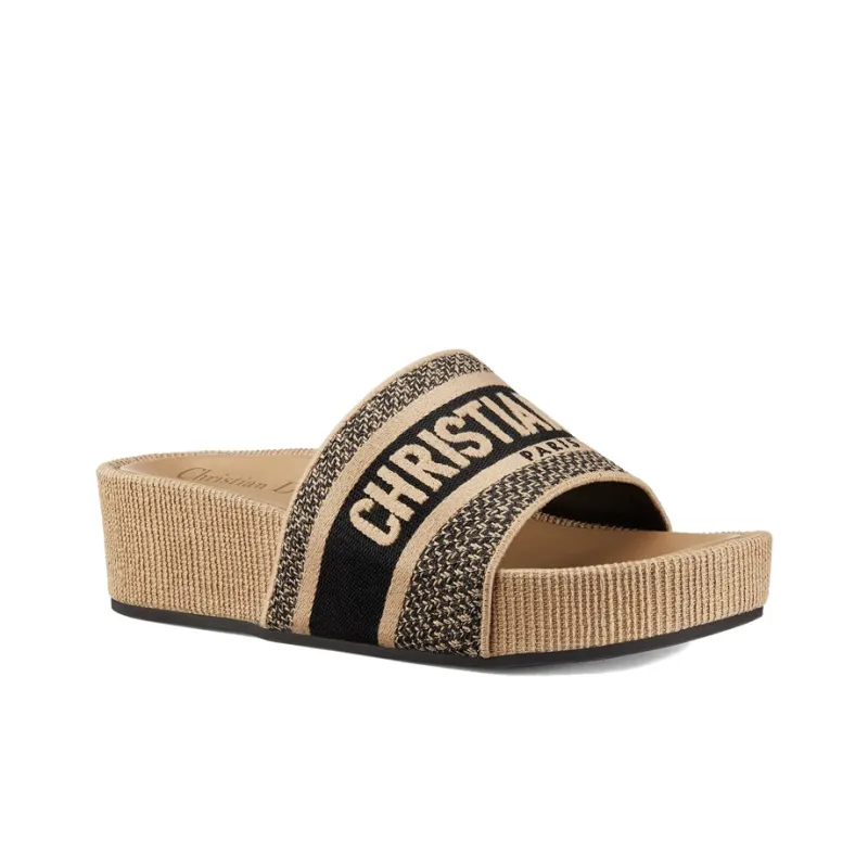 DIOR Dway Slide Slippers Women's Beige Camel-1