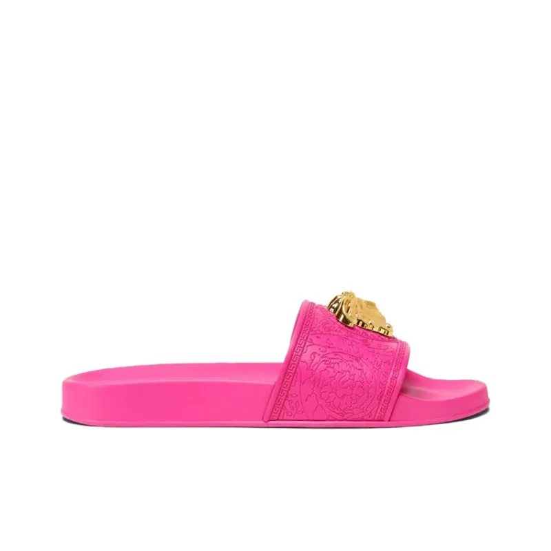 VERSACE Women's Palazzo Pool Slide 'Fuchsia'-1