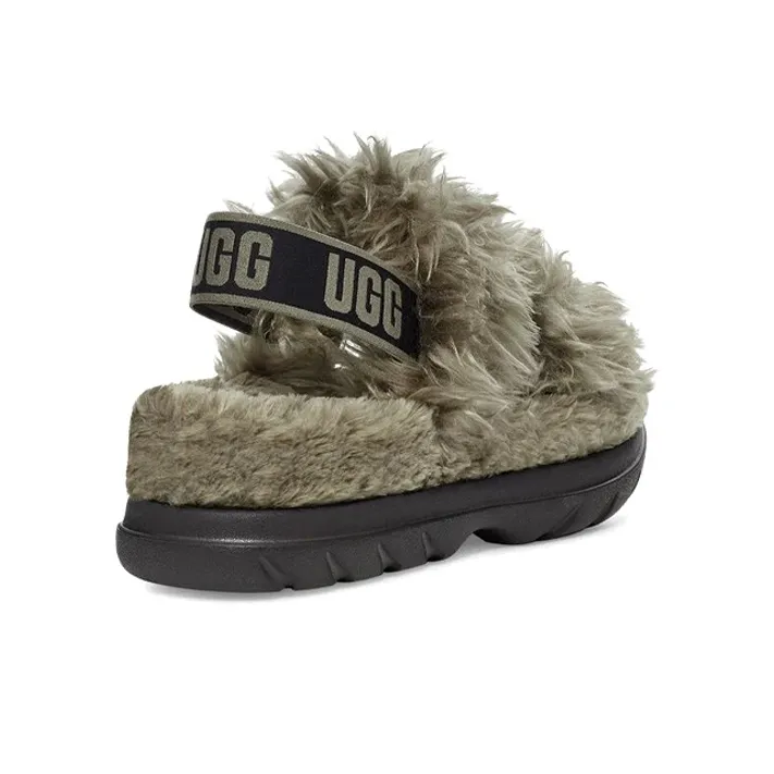 UGG Fluff Sugar Sandal Stylish Sandals Women's Olive-4