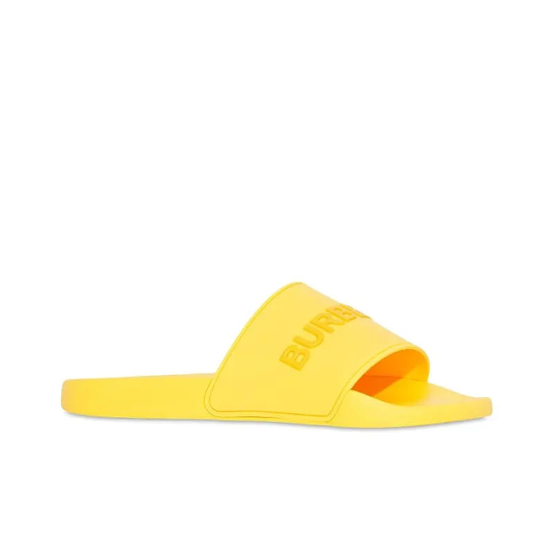 Burberry Embossed Logo Slides Yellow-2