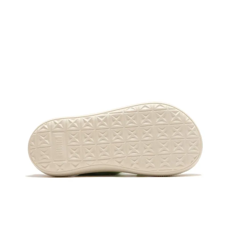 PUMA Suede Rubber Sole Slide Slippers Women's Yellow-5