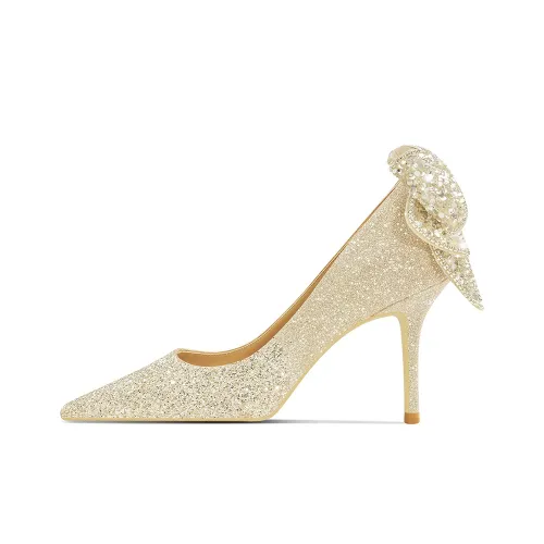 ROSE CASTLE High Heels Women's White Gold