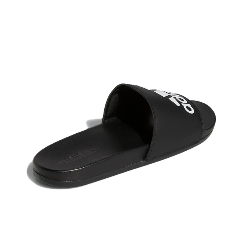 Adidas Adilette Comfort Slides Core Black Cloud White Logo-3