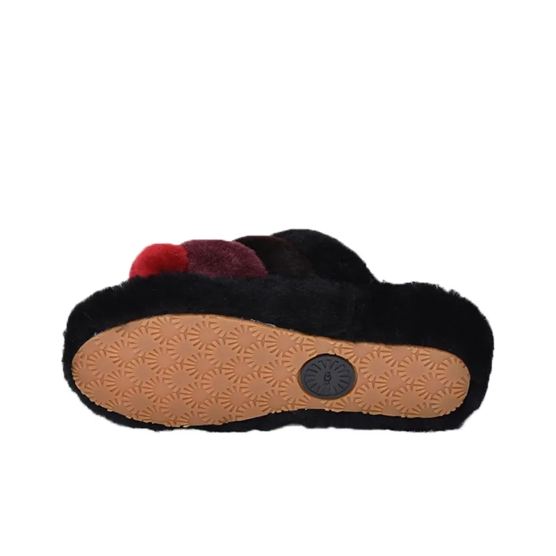 UGG FLUFF YEAH Fluff Yeah Slide Slippers Women's Dark Midnight Black-3