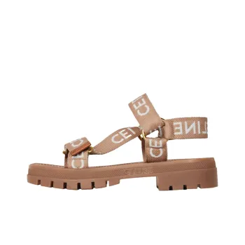 CELINE Beach Sandals Women's Brown