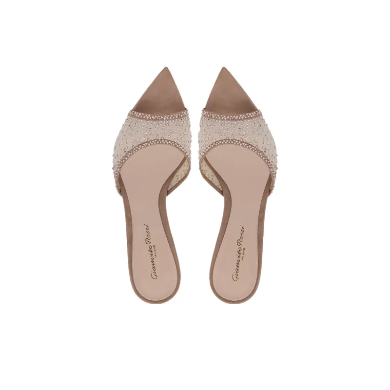 GIANVITO ROSSI Rania Quiet Slide Slippers Women's Pink-3