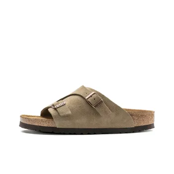 Birkenstock Zrich Series Cowhide Suede Fashion Beige Version Sandals