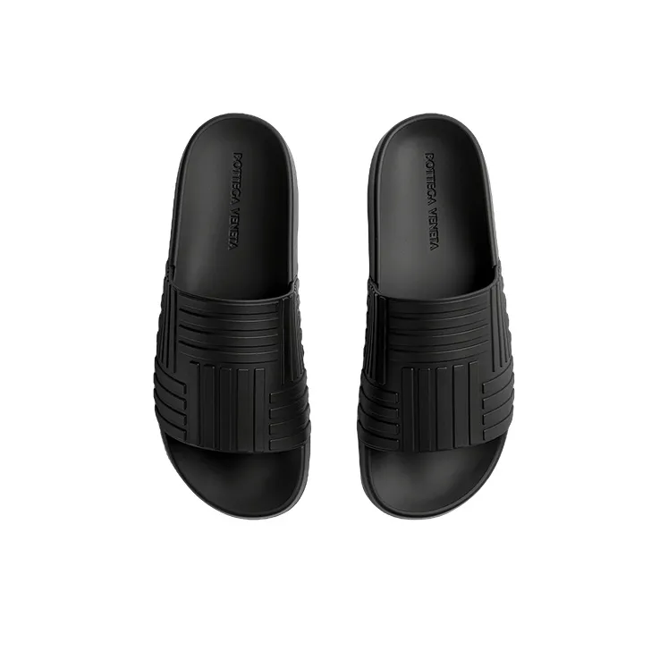 Bottega Veneta Rubber Slides Black-4