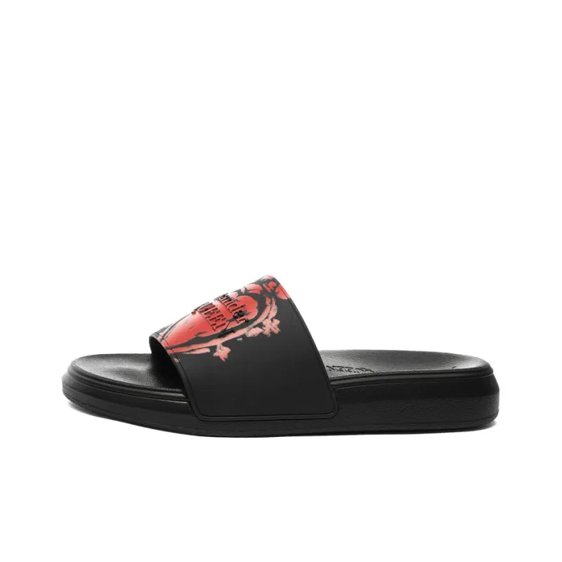 Alexander McQueen Slip Resistant Slide Slippers Men's Black-0