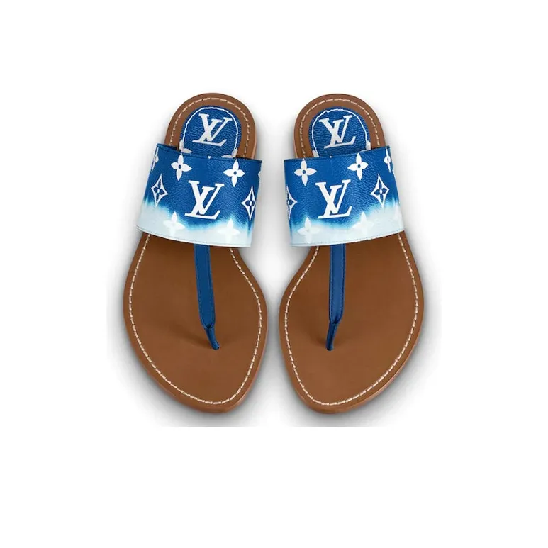LOUIS VUITTON Palma Collection Monogram Stylish Sandals Women's Blue-3