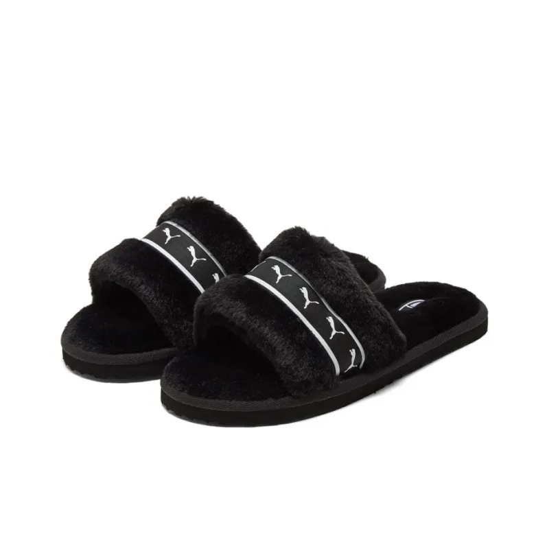 PUMA Fluff Remix Slide 'Black White' Women's-2